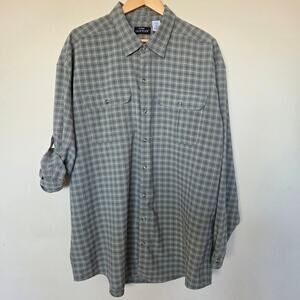 LL Bean Traveler Men's XXL Tall Long Sleeve Button Up Textured Shirt